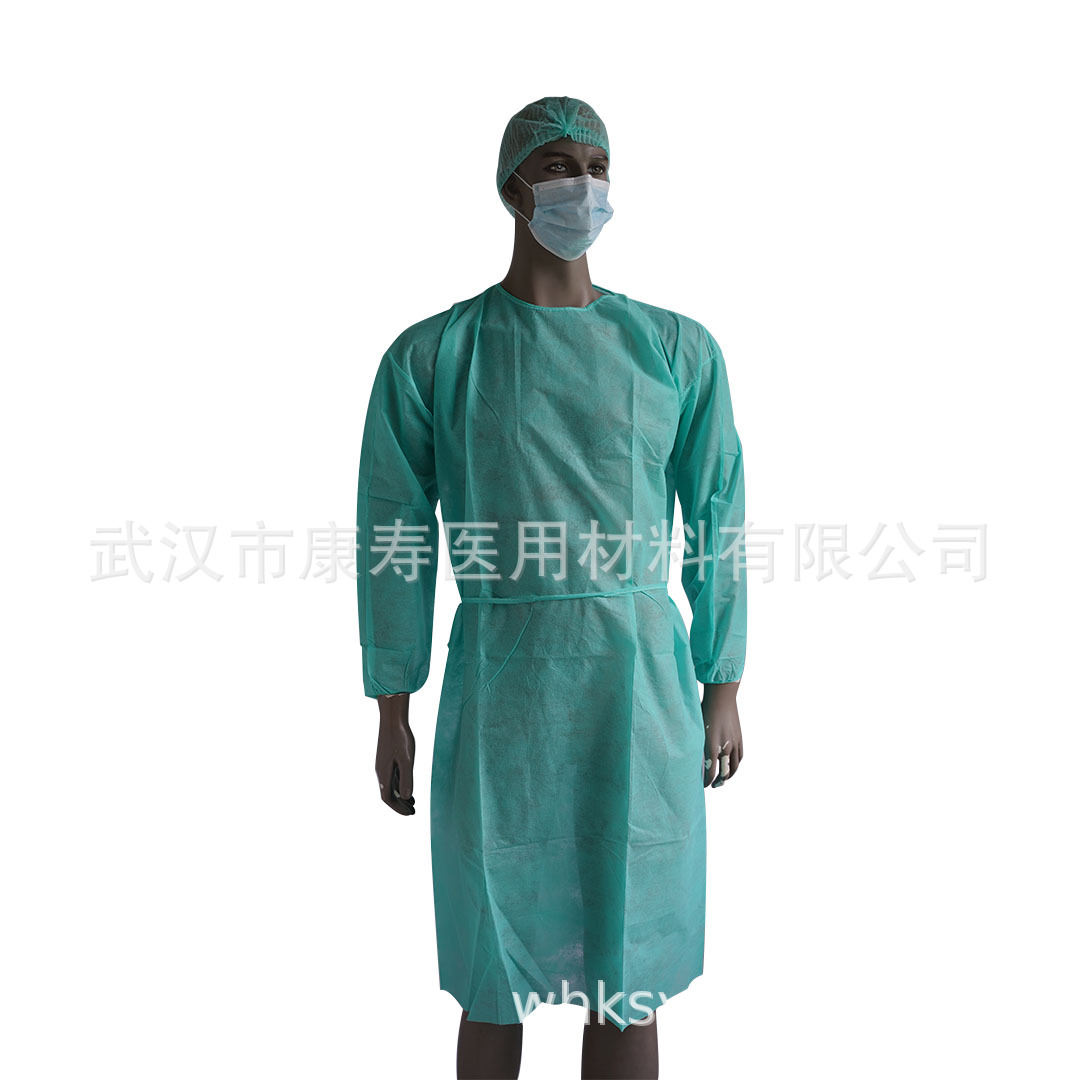 一次性PP无纺布覆膜反穿工作衣连体防水隔离服防尘美容院透气罩衣