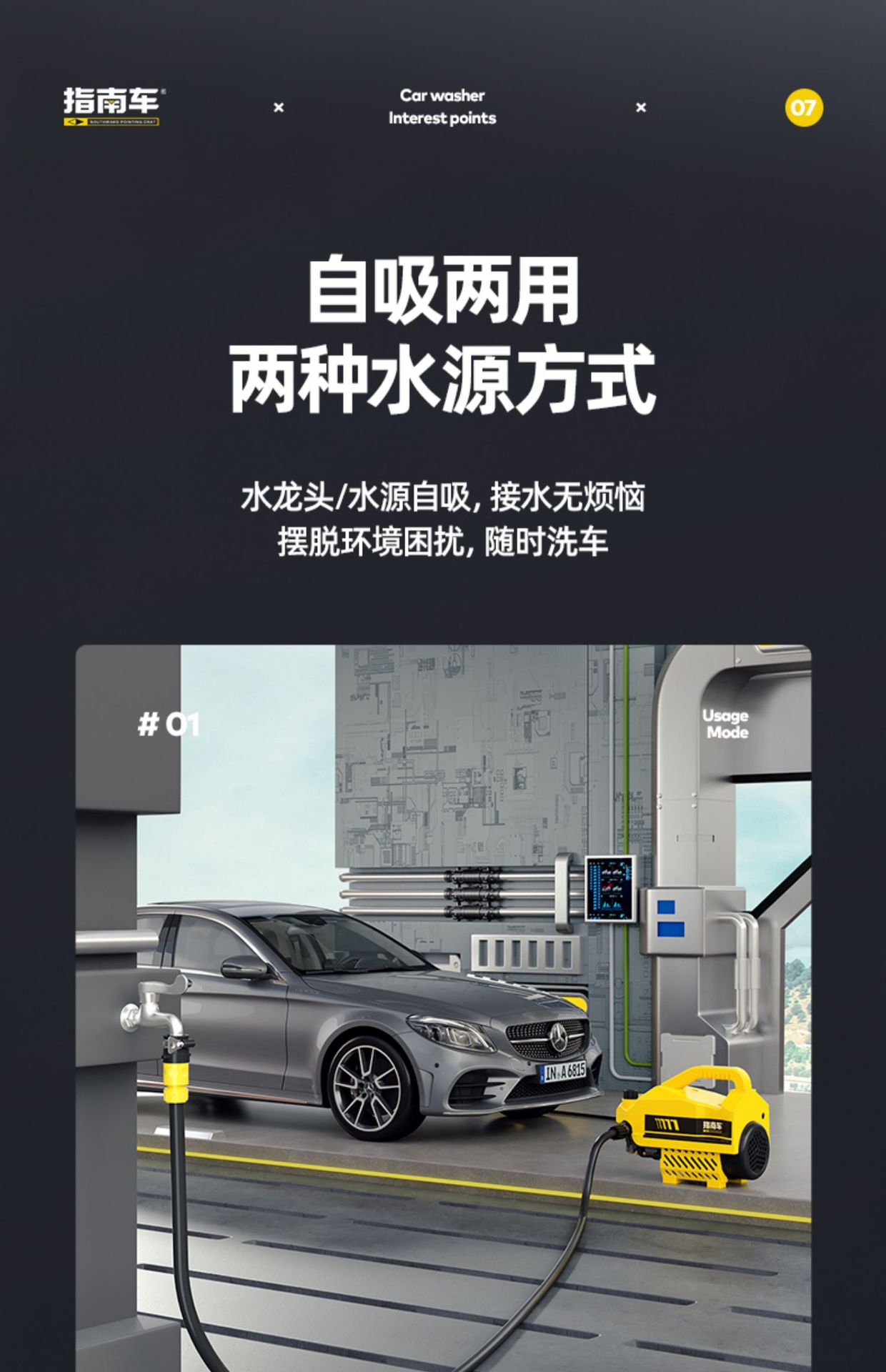 High-Pressure Car Washing Machine Water Pump 220V High-Power Portable Car Washing Water Gun Artifact Wholesale