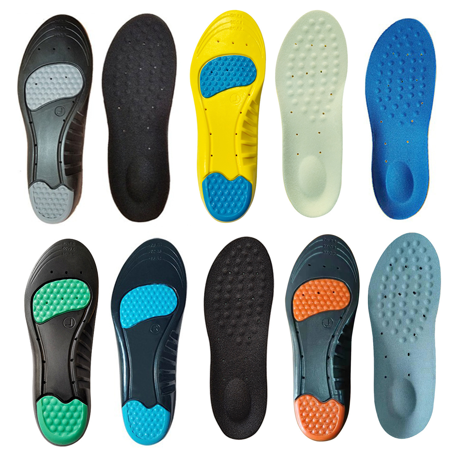 almohadilla de zapato deportivo grueso para hombre y mujer, almohadilla funcional de absorción de choque transpirable, no anti-odor, transpirable y absorbente