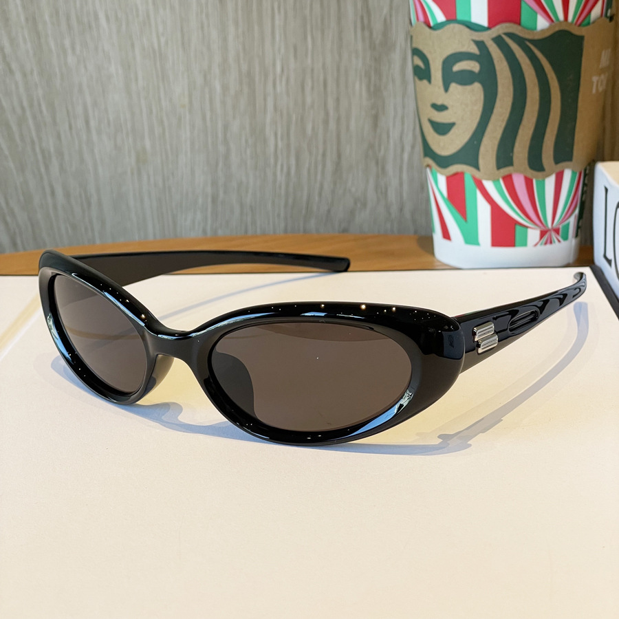 好飒糖果砂黑偏光墨镜男女美式复古骑行眼镜Y2K防紫外线红橙太阳