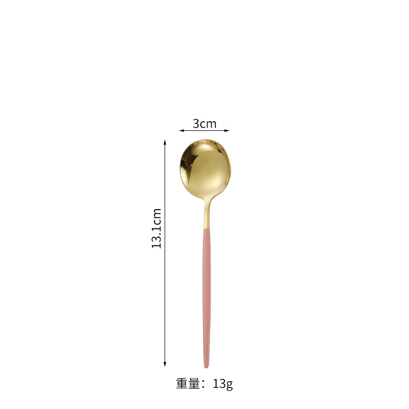 Cuchillo de filete occidental, tenedor, cuchara de postre Vajilla transfronteriza de 4 piezas Amazon Acero inoxidable portugués cuchillo, tenedor y traje de cuchara