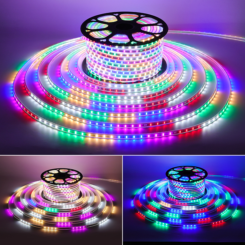 Colorido LED correa de lámpara de carreras al aire libre flash flujo de agua de cambio de color iluminación de Año Nuevo patio doble fila super brillante cabeza de puerta