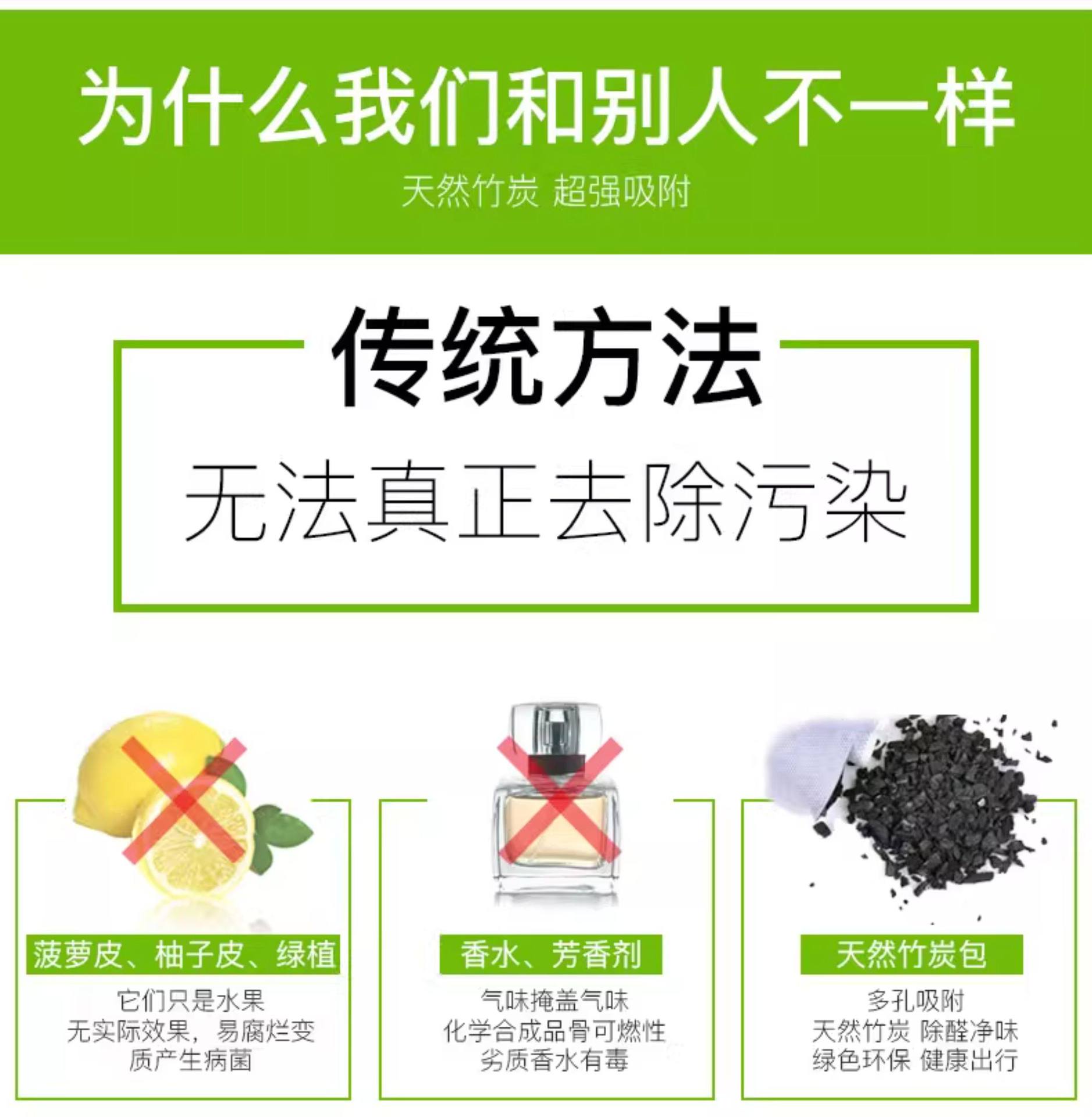 Bamboo Charcoal Bag for Removing Formaldehyde and Odors, Car Interior Freshener Series, Small Fresh Style Car Fragrance Sachet, Car Interior Decoration Ornament
