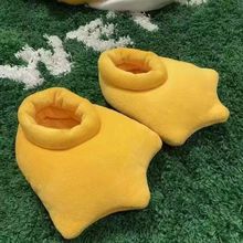 伊丽莎白鞋子秋冬可爱搞怪睡衣搭配爪子棉鞋男款家居鞋紫色丑鱼鞋