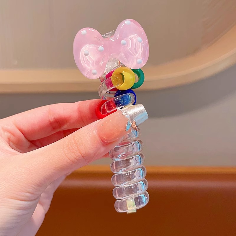 Línea telefónica trenzada transfronteriza, anillo para el cabello, perla, cabello trenzado recto, artefacto femenino, cola de caballo alta, burbuja, cabello trenzado, cuerda, accesorios para el cabello