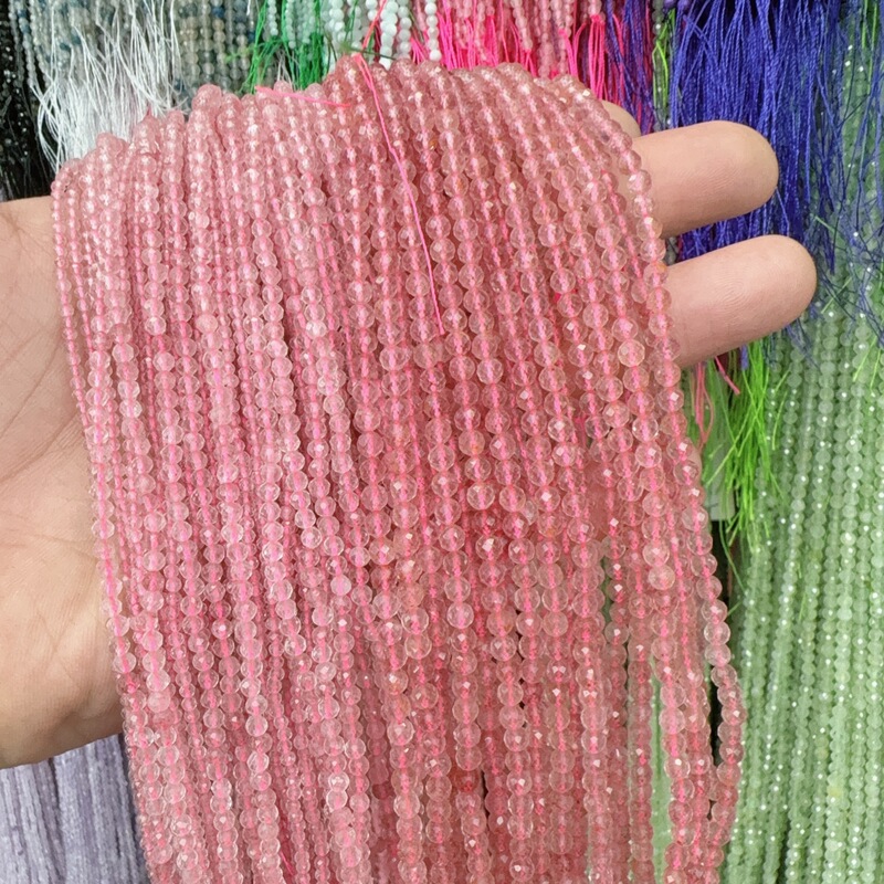 3mm Faceted Round Beads Natural Stone Chalcedony Strawberry Crystal Loose Beads Bracelet Necklace Agate Crystal DIY Jewelry Accessories 3mm Faceted Round Beads Natural Stone Chalcedony Strawberry Crystal Loose Beads Bracelet Necklace Agate Crystal DIY Jewelry Accessories