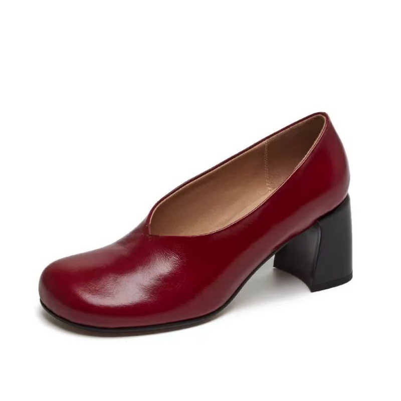 Vento de noche francés zapatos de una sola mujer primavera y verano 2026 nuevo estilo coreano retro versátil zapatos de moda de una sola pie