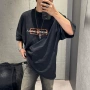 巴黎新款印花字母t恤