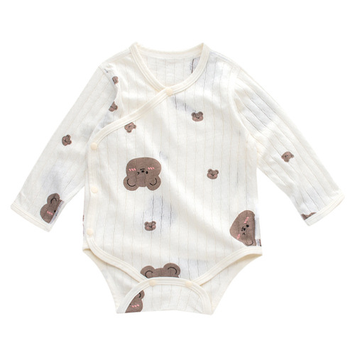 Summer New Baby Ultra-Thin Pure Cotton Onesie Summer All-Cotton Breathable Strap Hanger Air Conditioning Home Wear Boneless