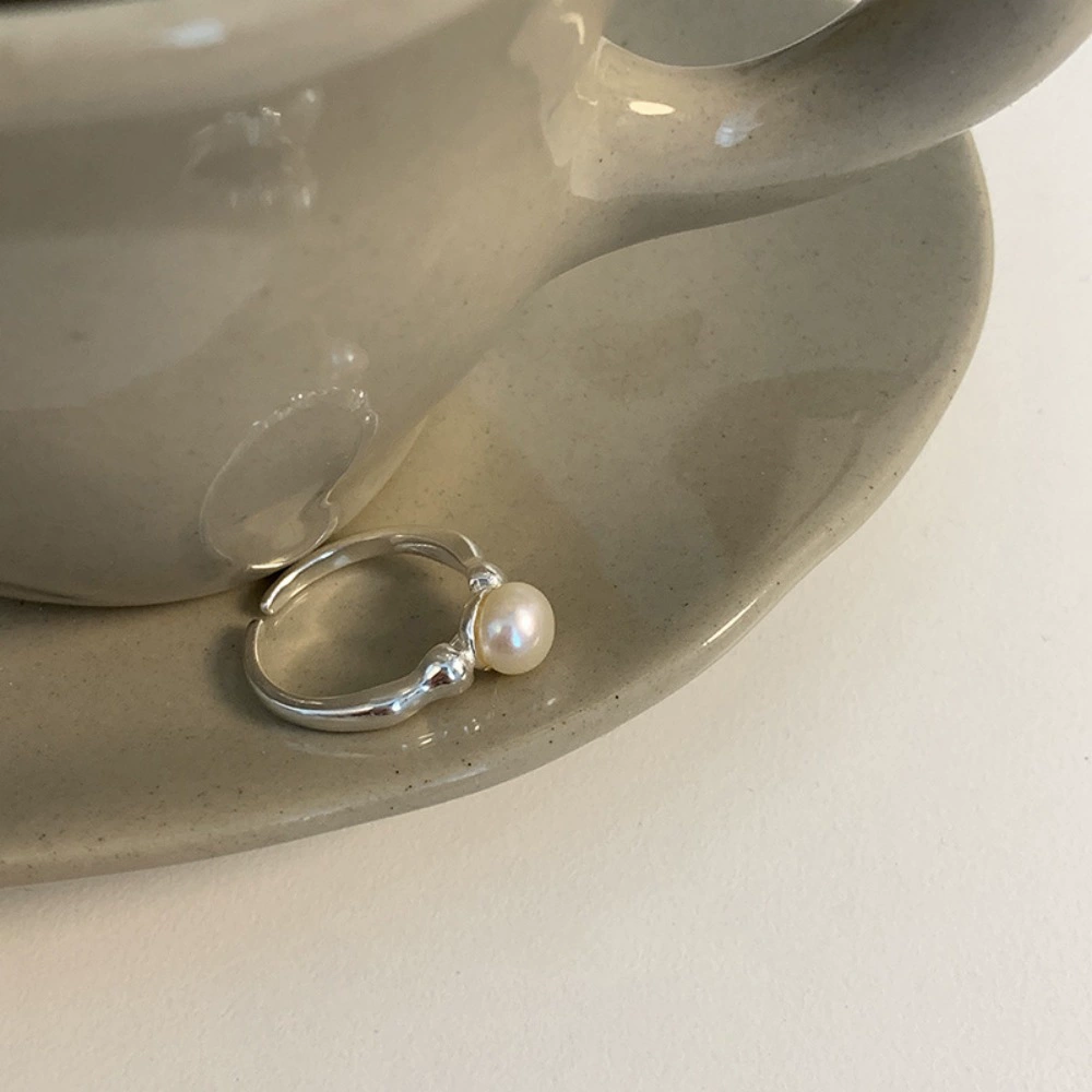 Кольцо (Brand zirconium) серебро 925 с жемчугом — лёгкая роскошь, качественное, не тускнеет