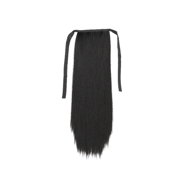 Strap-style wig ponytail female long straight hair braid fake…