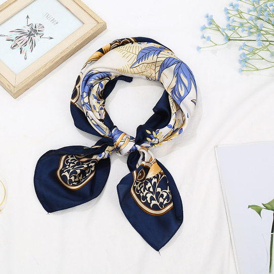 70 Silk Scarf Square Scarf High-end Korean Style Fashion All-match Professional Silk Small Scarf Retro Printed Silk Scarf for Women