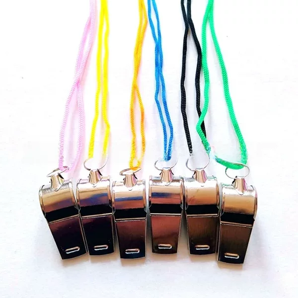 Stainless Steel Metal Whistle for Football, Basketball, Sports Referee Whistle, Outdoor Survival Whistle, Running Sports Whistle