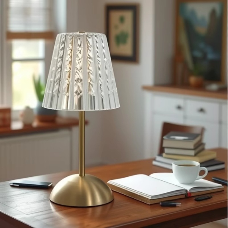 Lámpara de mesa de bar retro, luz de ambiente de escritorio de campamento al aire libre, luz de noche, luz de ambiente, larga duración de la batería, luz de mesa de barra clara