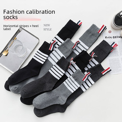 tb襪子女潮牌四條槓小腿襪純棉透氣百搭長筒學院風過膝襪獨立包裝