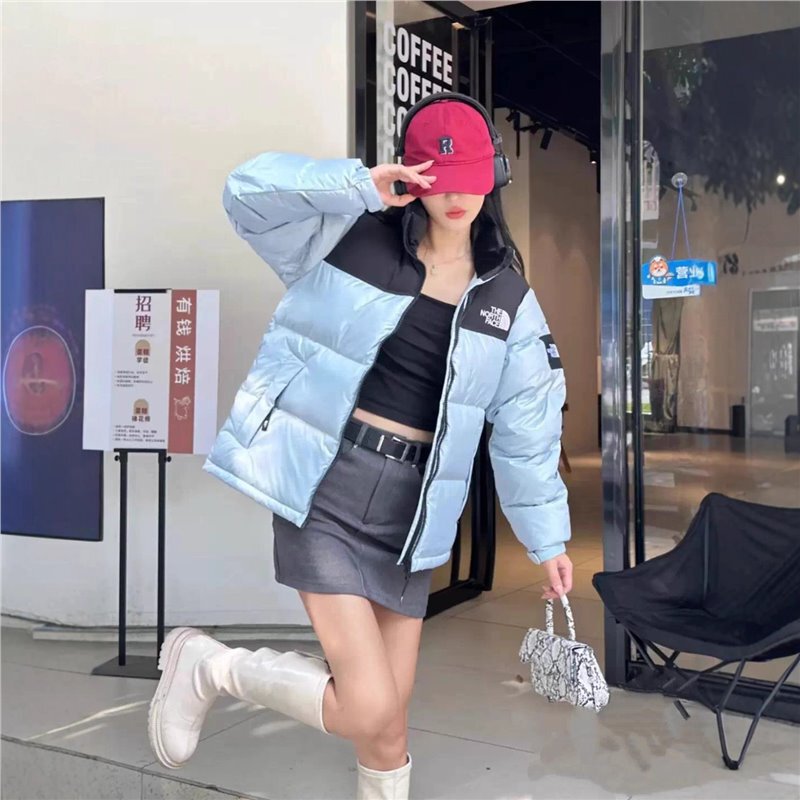 High-Quality Putian North Face 1996 Large Checkered down Jacket, Same Style as Shin Min-A, with Sleeve Patches, Unisex Puffer Jacket High-Quality Putian North Face 1996 Large Checkered down Jacket, Same Style as Shin Min-A, with Sleeve Patches, Unisex Puffer Jacket