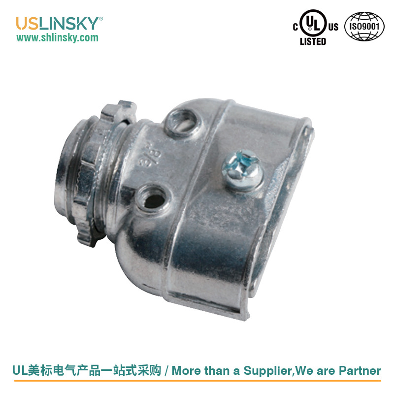 UL&CUL美标金属管接头锌压铸接头双出口3/8英寸美国盒接头XC311