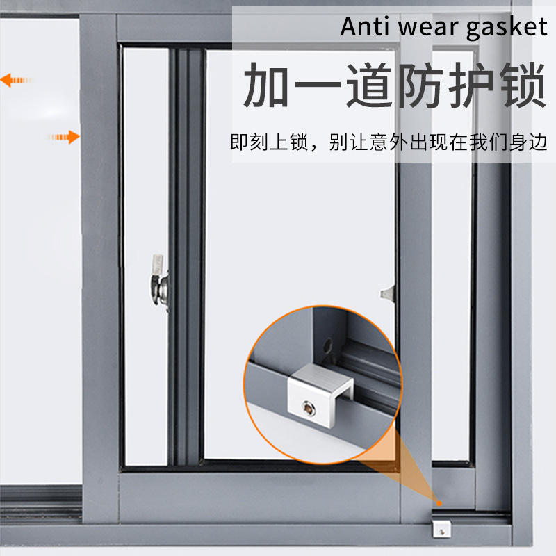 Door and Window Limit Switch without Drilling Childproof Window Lock Aluminum Screen Door and Window Lock Safety Lock Glass Window Sliding Window Clip