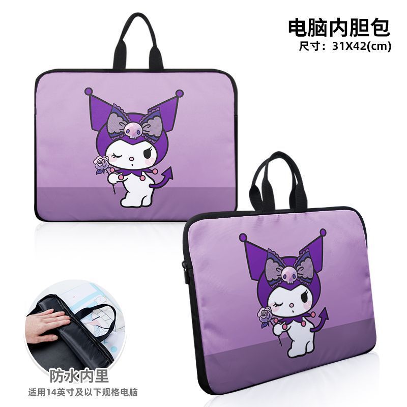 Little Devil Kuromi cartoon anime merchandise laptop bag, dirt-resistant and splash-proof computer sleeve bag Little Devil Kuromi cartoon anime merchandise laptop bag, dirt-resistant and splash-proof computer sleeve bag