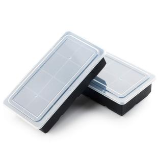 Amazon hot sale 8-grid square ice tray with lid silicone 8-hole square King large ice tray with lid 8-grid ice box
