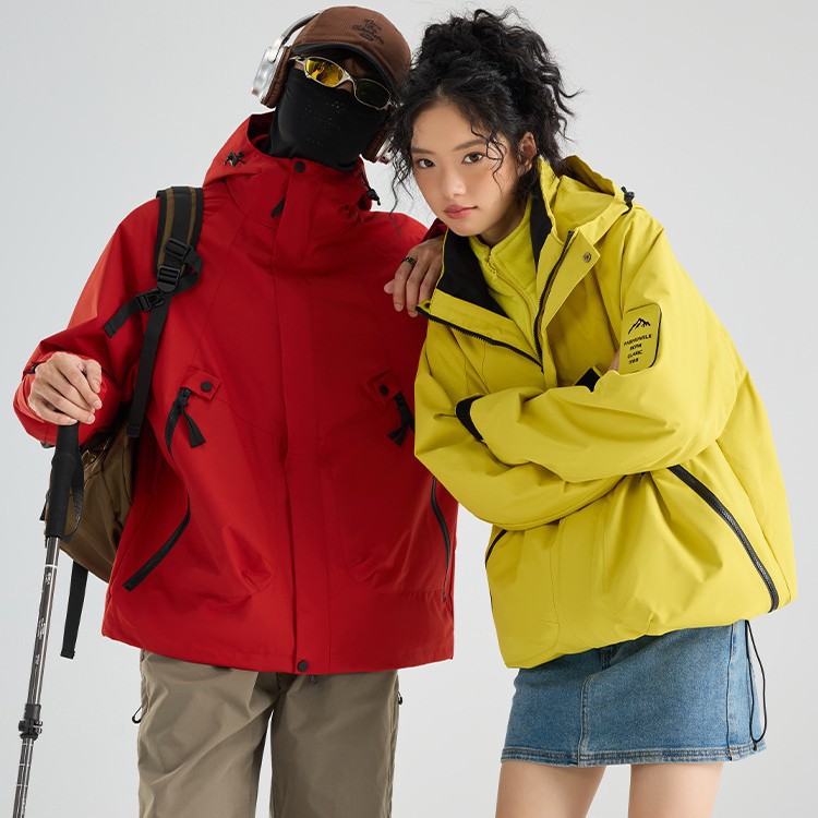 冲锋衣三合一女可拆卸秋冬两件套户外风衣外套男防泼水大码登山服