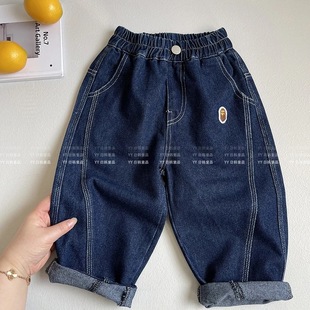 Children's Trousers 2025 Cloth Sugar Spring New Boys' and Children's Japanese Loose Casual Pants Baby's Simple Jeans