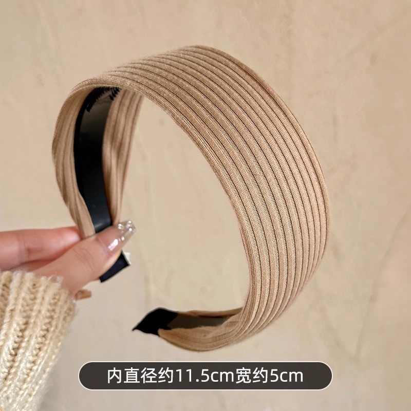 韩版针织发箍刘海发饰压发头箍防滑发卡子宽边黑色百搭洗脸发饰女|undefined