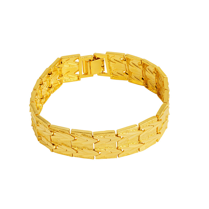 Nuevo Vietnam oro coche flor tanque cadena hombres y mujeres pulsera todo partido estilo chino imitación oro amplia sala de estar caliente