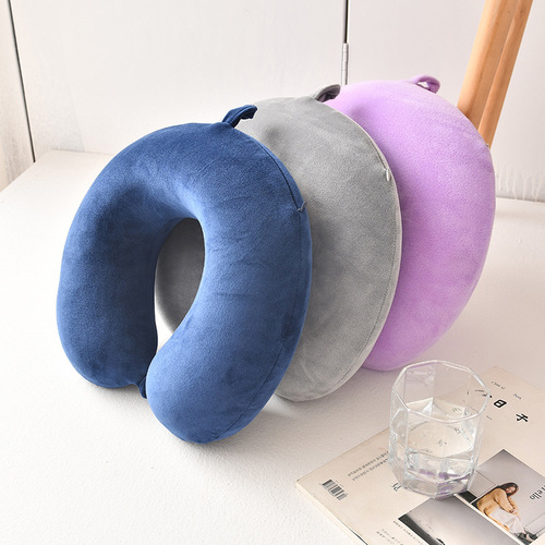 Memory foam U-shaped pillow, travel airplane pillow, neck pillow, U-shaped pillow, LOGO creative neck pillow, factory direct sale