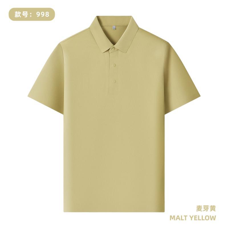 190 gramos de camisa polo sin costuras de Waffle personalizada LOGO uniforme de oficina de empleados impresión de bordado