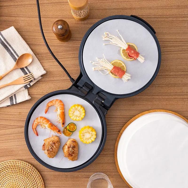 Thickened oil-absorbing round non-stick paper liners for home use, suitable for ovens, air fryers, and steamers, double-sided and non-porous