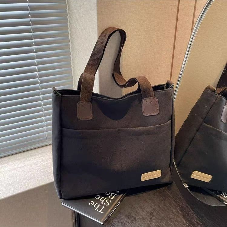 Diseño original japonés cremallera viaje engrosado lienzo bolsa de mano ocio estudiantes de literatura simple hombro mochila