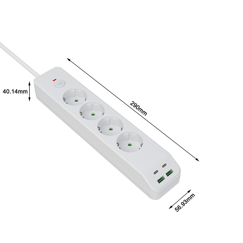 Euro enchufe transfronterizo USB multi-socket PD placa de enchufe de carga rápida para Alemania Francia Holanda Dinamarca