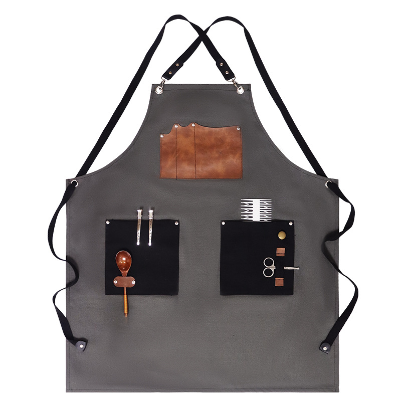 Delantal de lona gruesa de Amazon con correas ajustables para barbacoa, reparación de automóviles, mecánico, peluquero, delantal de trabajo con herramientas