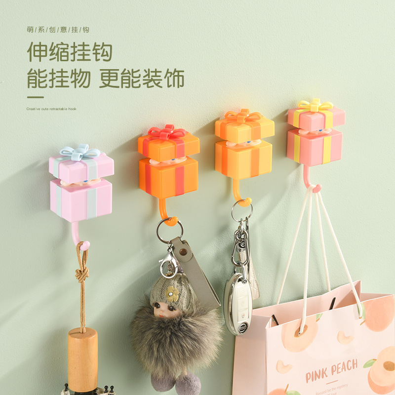 卡通可爱猫咪挂钩免打孔挂衣帽钩门后墙上钩子钥匙挂勾强力胶粘钩|undefined