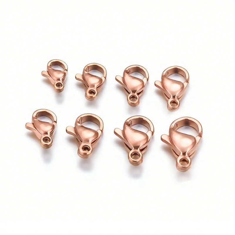 18金真空メッキステンレス製ロブスタークラスプ卸売、DIYネックレス用アクセサリー連結金具|undefined