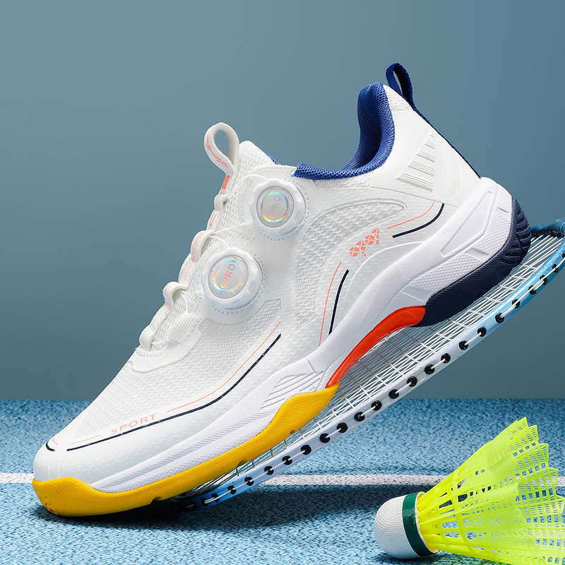 Professional Badminton Shoes with Carbon Plate Sole, Wear-Resistant Rubber, Rotating Buckle, In-Stock Carbon Plate Badminton Shoes