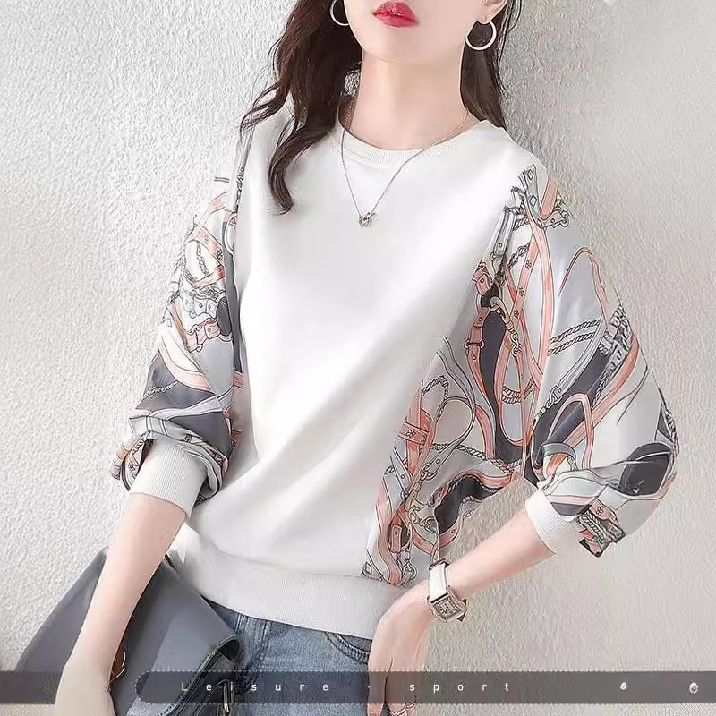 In-Stock 2026 New Women's Sweatshirt for Spring and Autumn, Fashionable Plus-Size Loose Top, Round Neck, Stylish for Moms
