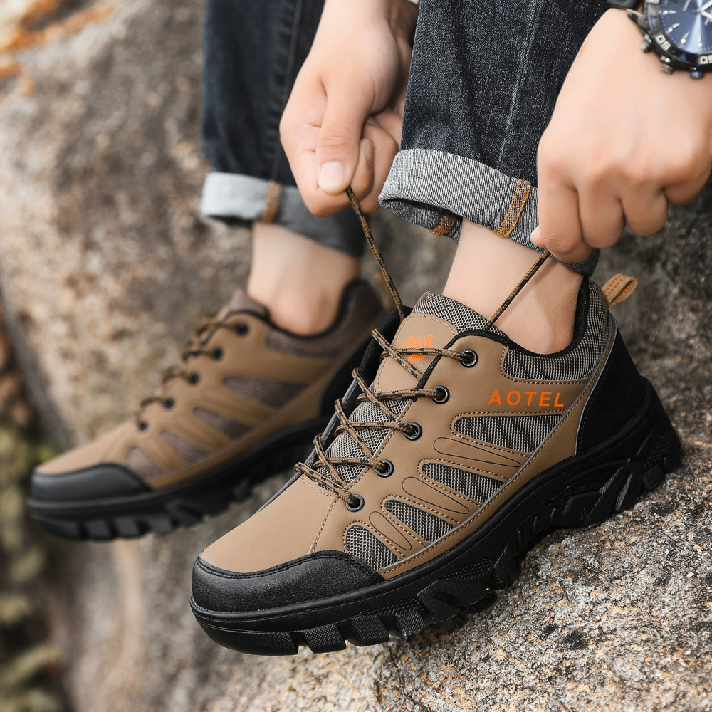 Дышащая обувь для прогулок и скалолазания, для туризма на подошве-платформе, нескользящие универсальные рабочие спортивные кроссовки