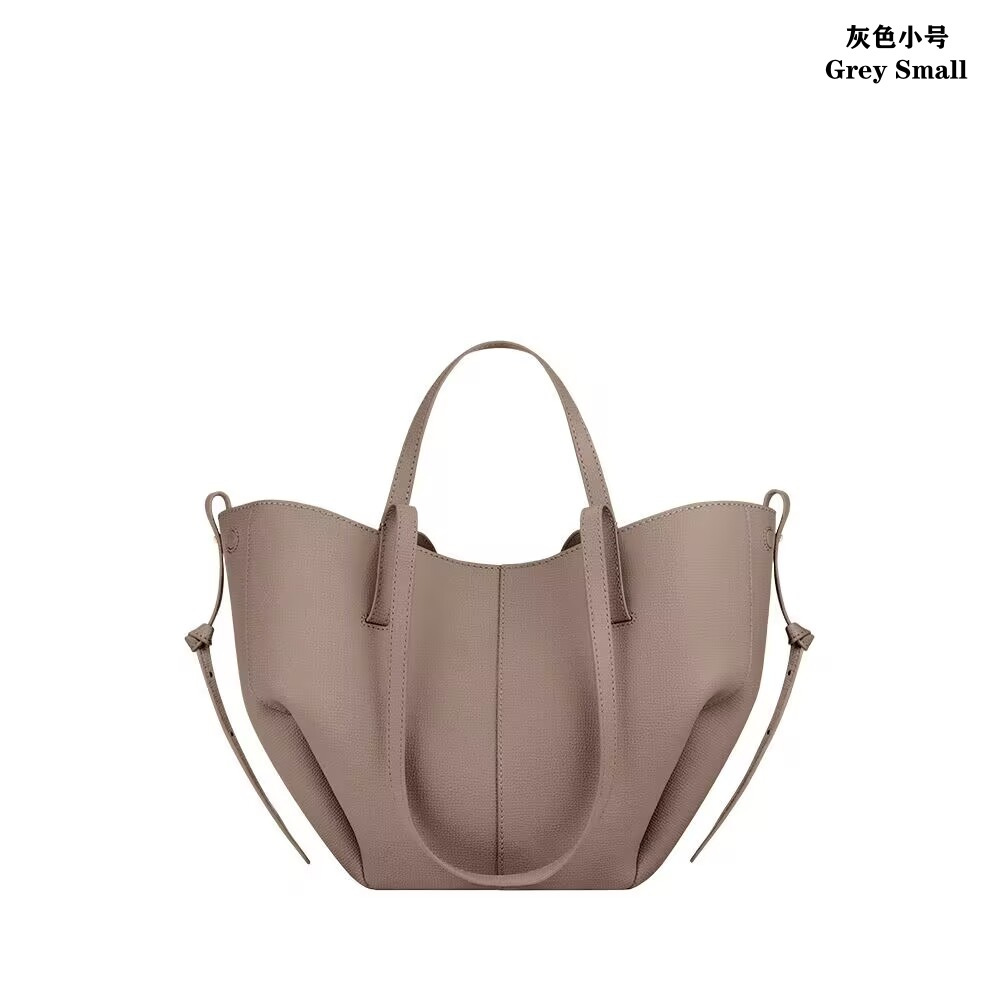 现货秒发polene翅膀包真皮Cyme单肩腋下包小众法式大容量托特包 - Thumbnail 13