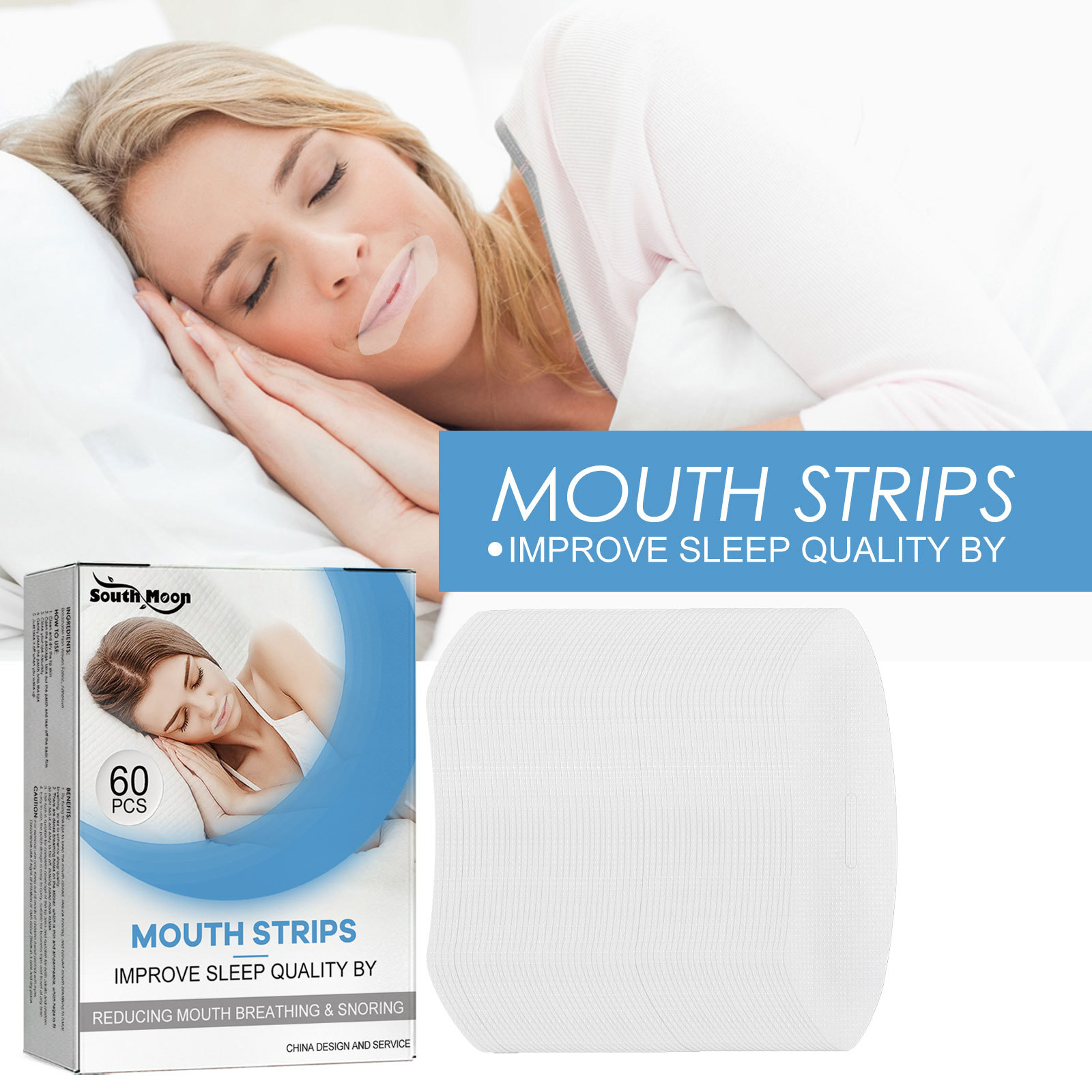 South Moon Anti-Snoring Sleep Patch Open mouth breathing and closed mouth anti-snoring anti-snoring sleep patch_voghion.com