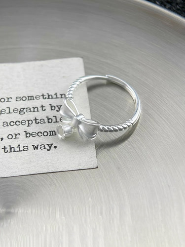 Escape Princess Butterfly Bow Bellflower Ring Women 925 Silver Plated Unique Design Advanced Sense of Quality Sweet Flower Finger