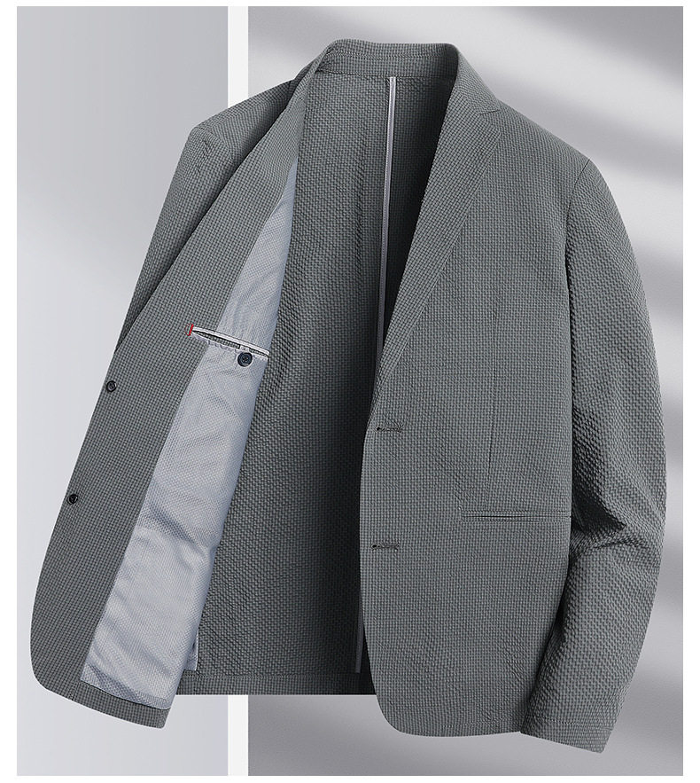 Áo vest nam dáng ôm mỏng nhẹ chống nhăn chống nắng dài tay một hàng hai cúc — Màu xám gạo, Xanh lam bảo, Xanh đậm, Xám xanh chi tiết 12