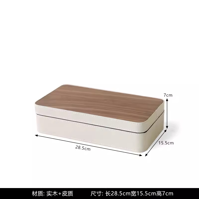 Nogal minimalista moderno bandeja geométrica decoración modelo de sala de ventas Oficina bandeja de almacenamiento sala de estar dormitorio decoración suave image 18