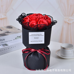 情人節小香風仿真玫瑰花束成品送女友表白手捧花生日禮物一件代發