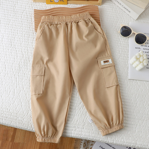 Children's Work Pants 2025 Spring and Autumn Casual Pants for Boys and Girls Loose Trend Pants Baby Korean Style Pants for Boys and Girls