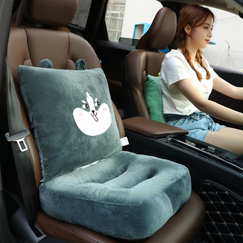 靠背学车坐垫女考驾照矮个子加厚一体增高科目车坐垫专用二考试练