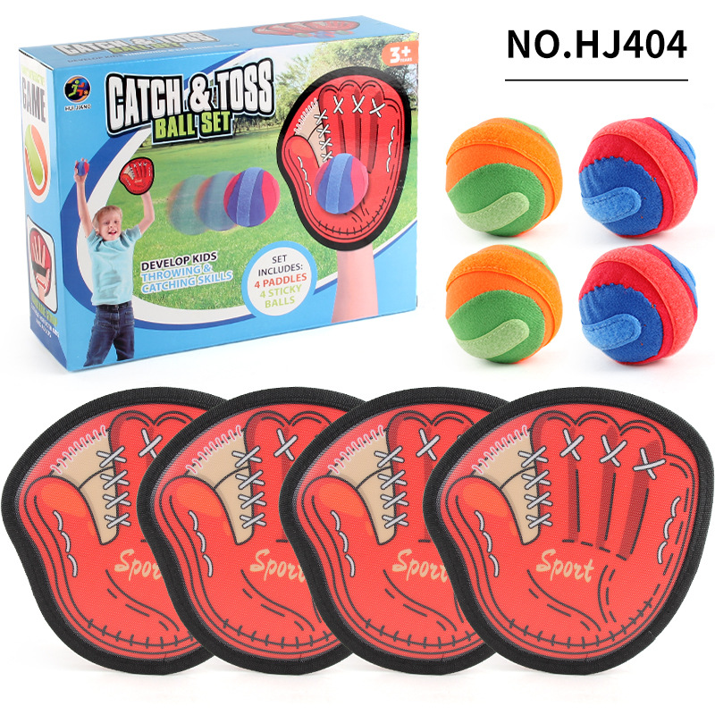 Niños lanzan un juego de raqueta de blanco adhesivo Velcro bola adhesiva indoor al aire libre padres-hijos interacción juguetes deportivos de ocio