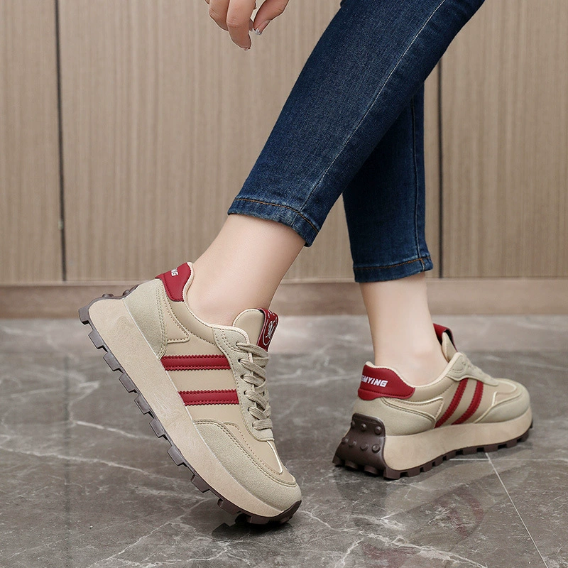 G6815-3 корейские новые арганские туфли для женщин 2023 осенние студенческие спортивные кроссовки Повседневные туфли на толстой подошве