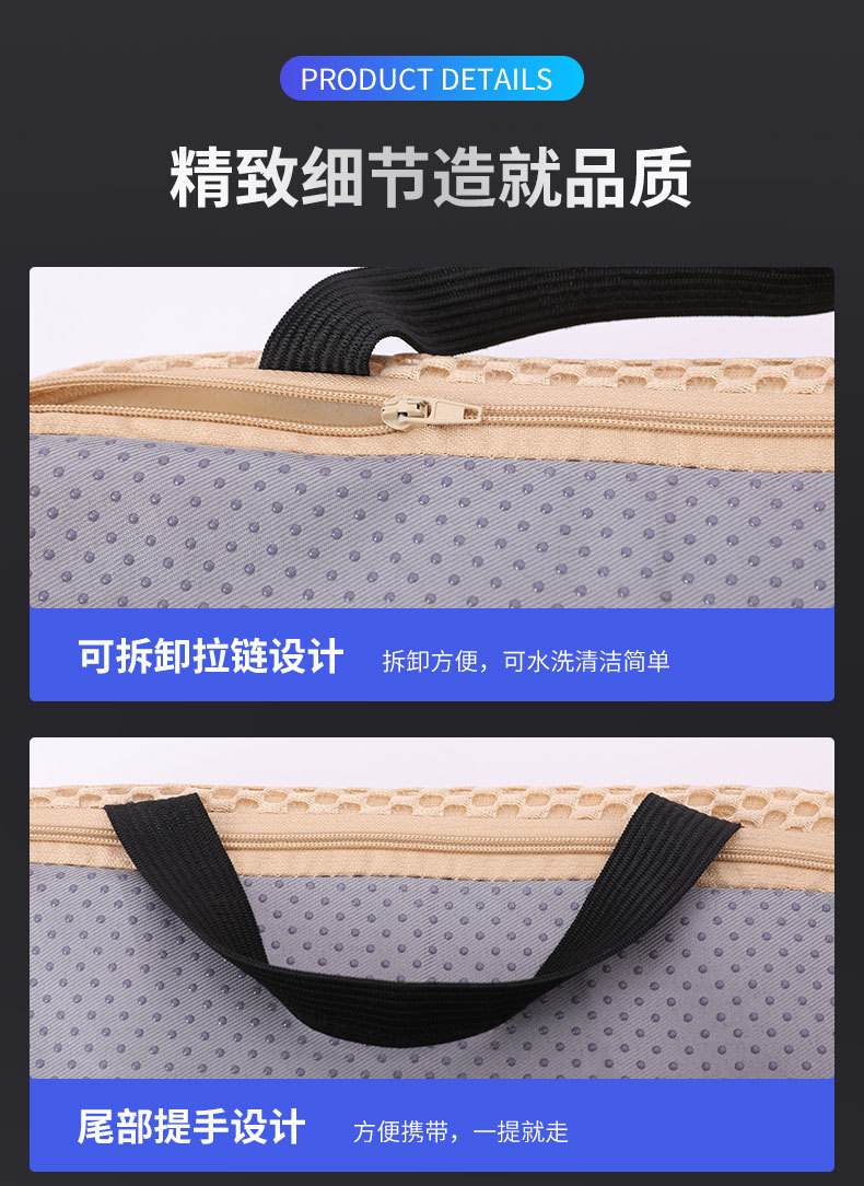 Factory Direct Sale Car Booster Seat Cushion, Thickened and Breathable, Non-Slip Driving Practice Seat Cushion for Short People, Driving Test Seat Cushion
